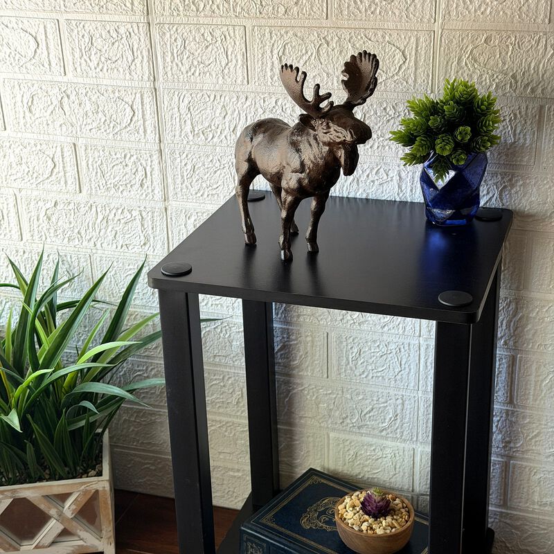 Cast Iron Moose Statue Brown Glossy Wildlife Sculpture 85 Inch Decor image number 6