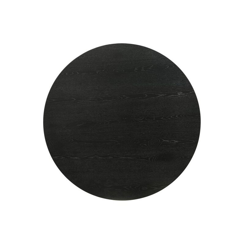Lilola Home Jasper Ebony Black 29 Round Coffee Table