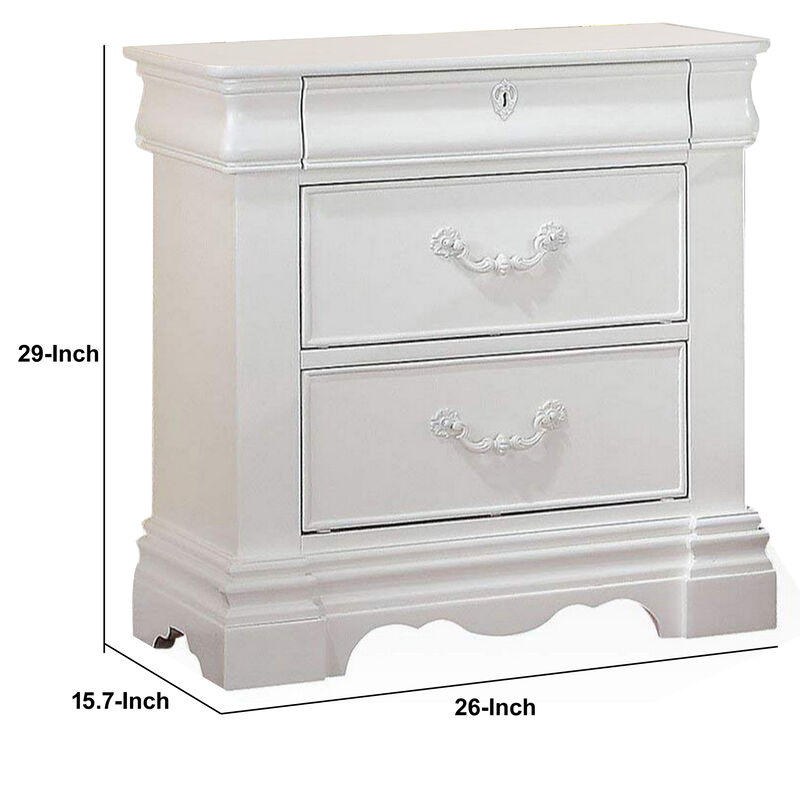 ACME Furniture Estrella Nightstand, White, One Size image number 4