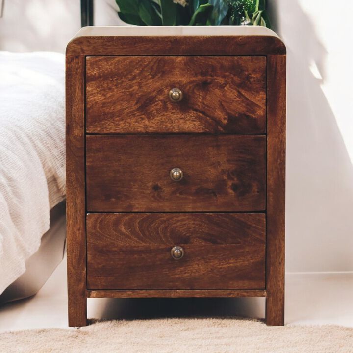Artisan Furniture Solid Wood California Walnut Naya Bedside