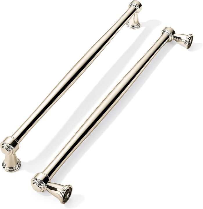 khtumeware 2 Pack 10 Inch(256mm) Polished Nickel Cabinet Pulls Kitchen Cabinet Handles Kitchen Cabinet Hardware for Cupboard Dra