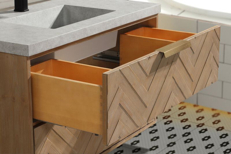 Carlsbad 36" Floating Bathroom Vanity Weathered Fir image number 4