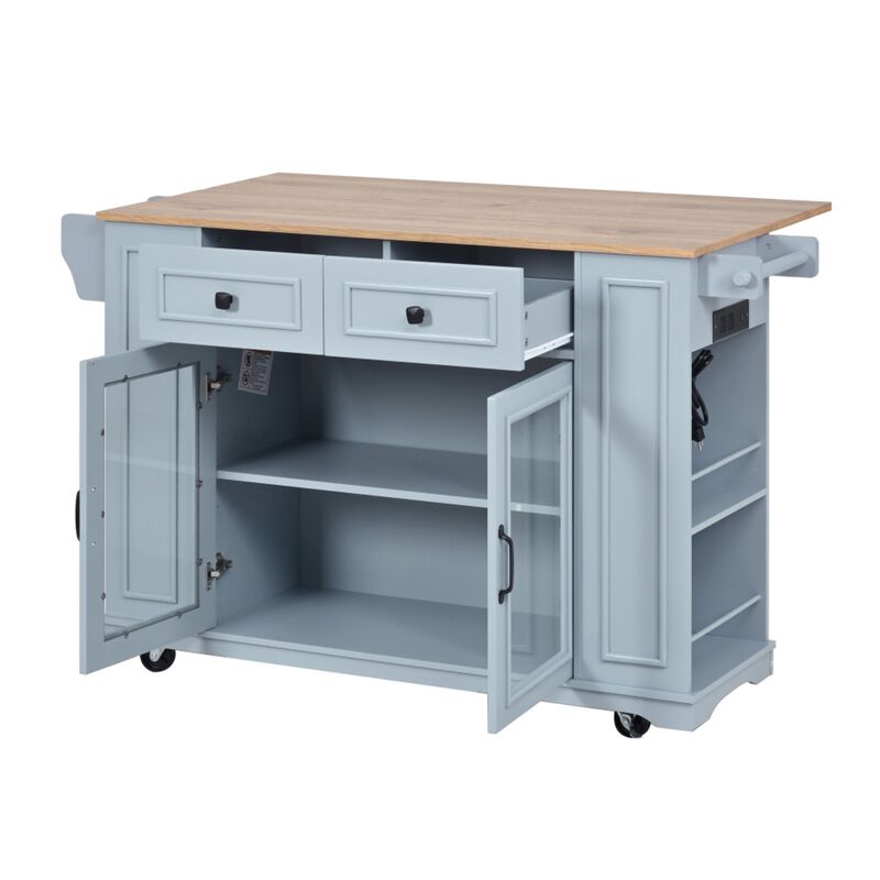 Lobswu Rolling Kitchen Island Cart image number 7