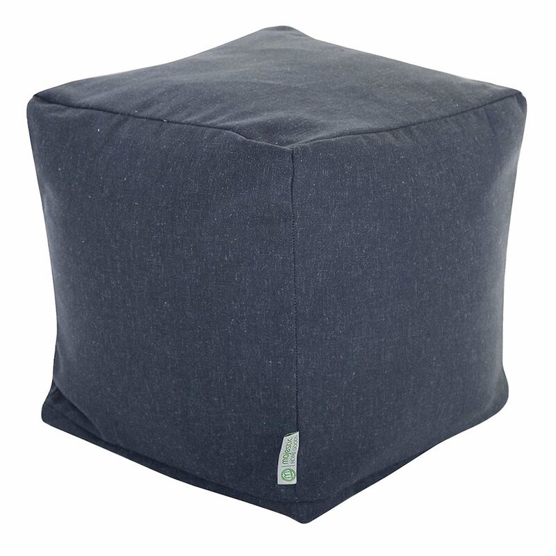 Majestic Home Goods Cube Pouf Wales Navy
