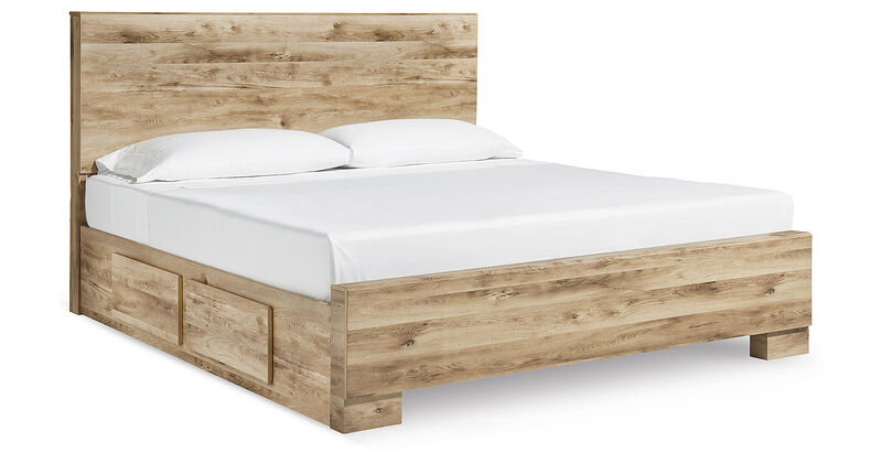 Hyanna King Panel Bed with 2 Side Storage image number 1