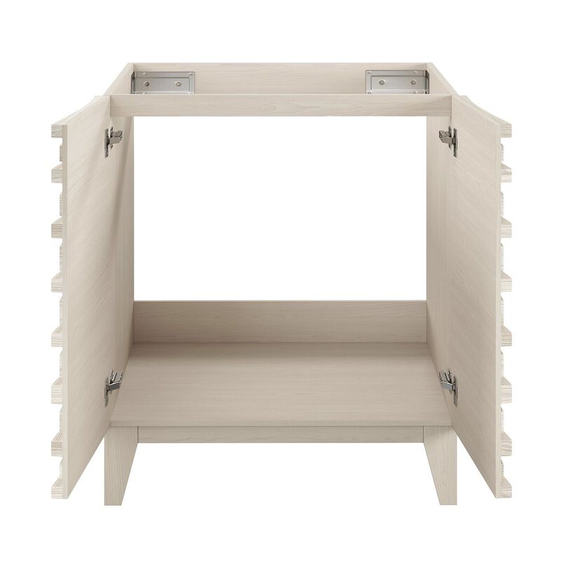 Cascade 30" Freestanding Bathroom Vanity Cabinet without Top in White Oak image number 5