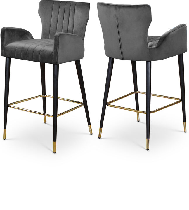 Meridian Furniture Luxe Velvet Stool, Set of 2