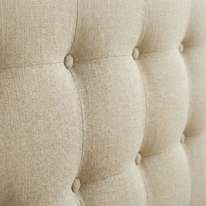 Upholstered Full Headboard, Soft Fabric, Durable Frame for Comfortable Support image number 4
