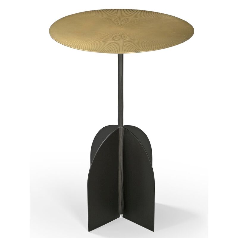 Alex Hamilton Galahad Iron Side Table in Textured Brass