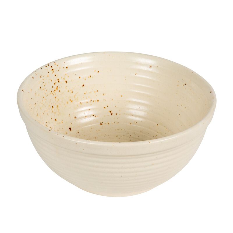 Farmhouse Stoneware Bowl, White Speckled Glaze image number 0
