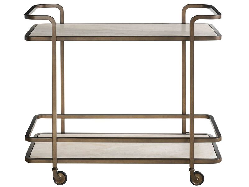 Aged Gold Bar Cart