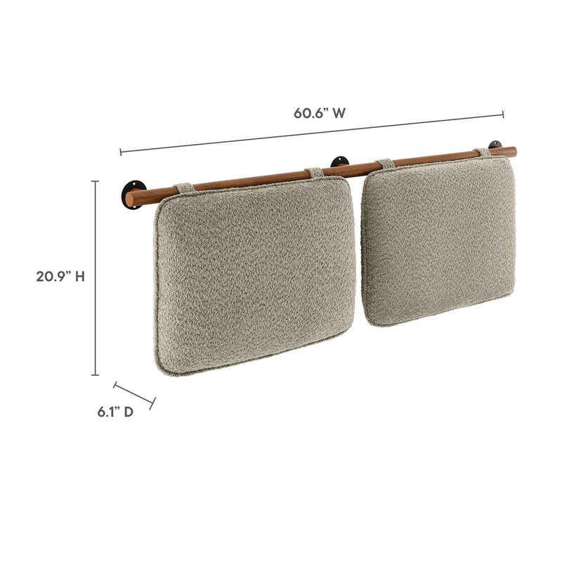 Anela Wall-Mounted Chenille Upholstered Queen Headboard image number 2