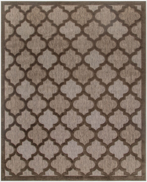 HomeRoots Trellis Indoor Outdoor Area Rug