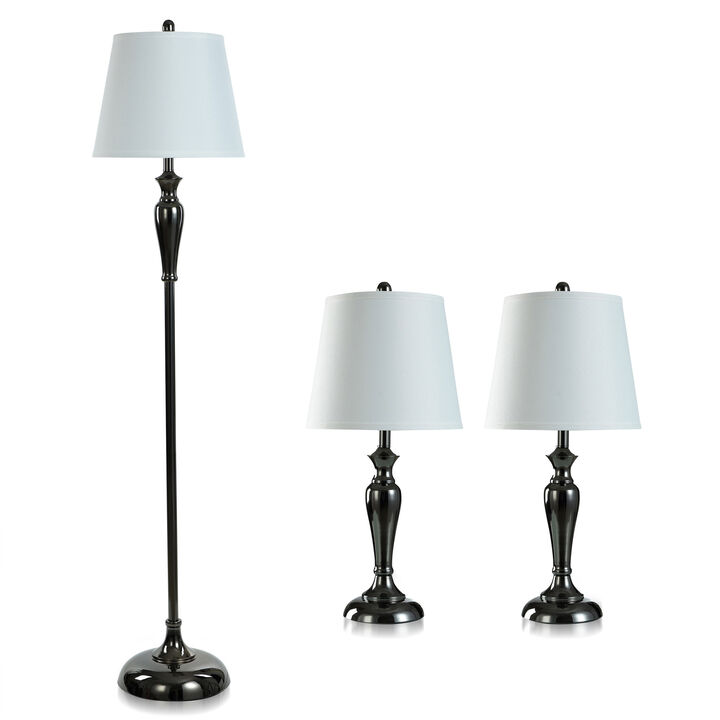 2 Table Lamps 1 Floor Lamp II