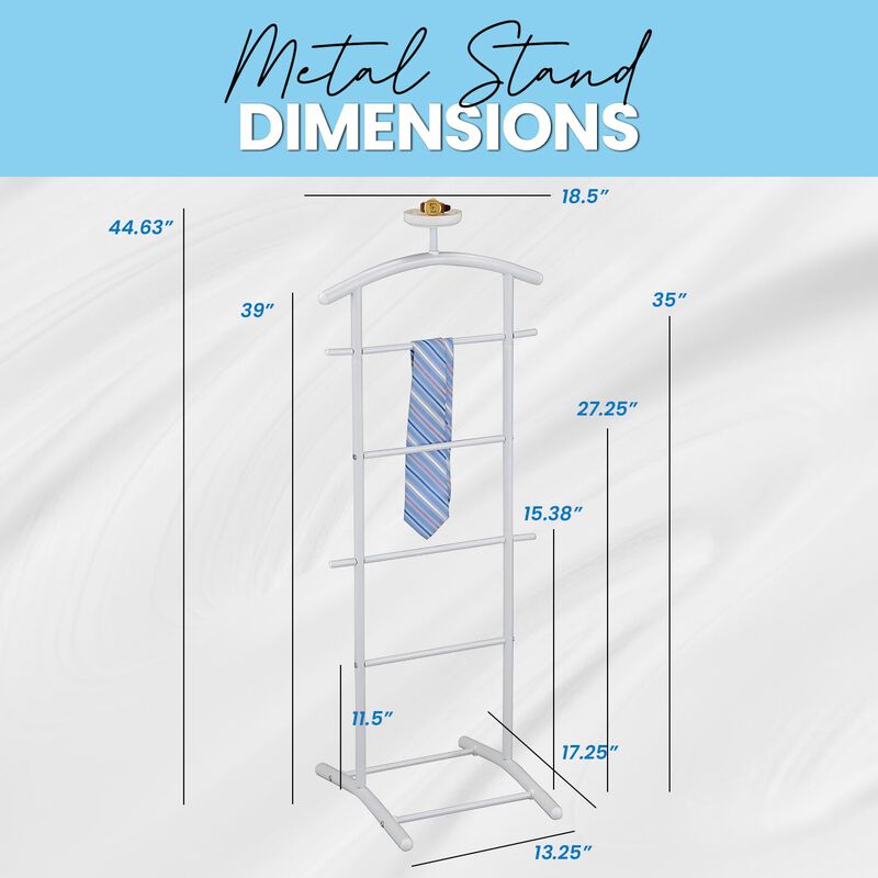 Kings Brand Furniture Menros Metal Suit Valet Stand, Clothes Rack image number 2