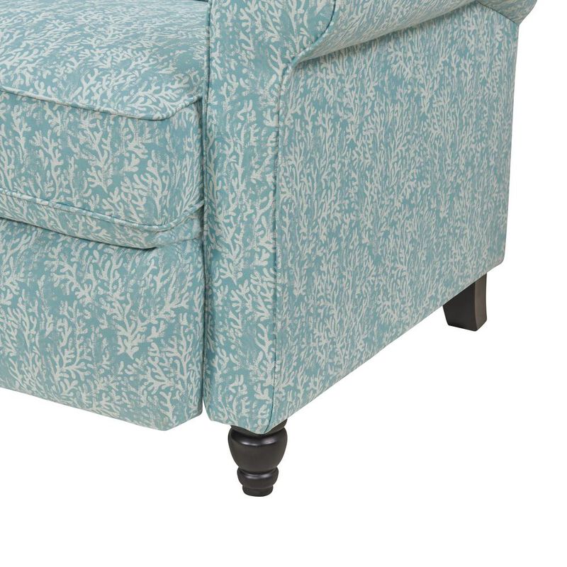 ProLounger Pushback Recliner in Sky Blue Coral Print image number 1