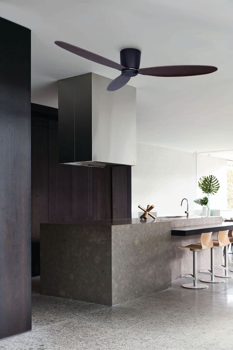 Lucci Air Radar 52" Flush Mount DC Ceiling Fan with Remote, Oil Rubbed Bronze Low Profile Ceiling Fan