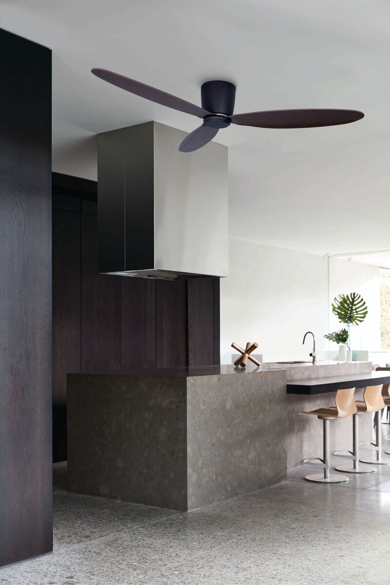 Lucci Air Radar 52" Flush Mount DC Ceiling Fan with Remote, Oil Rubbed Bronze Low Profile Ceiling Fan image number 1