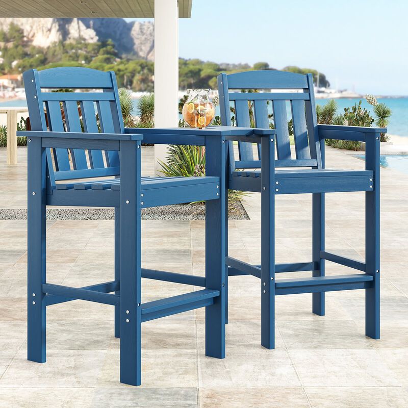 Hivvago Patio Bar Height Adirondack Chairs Set of 2 image number 1