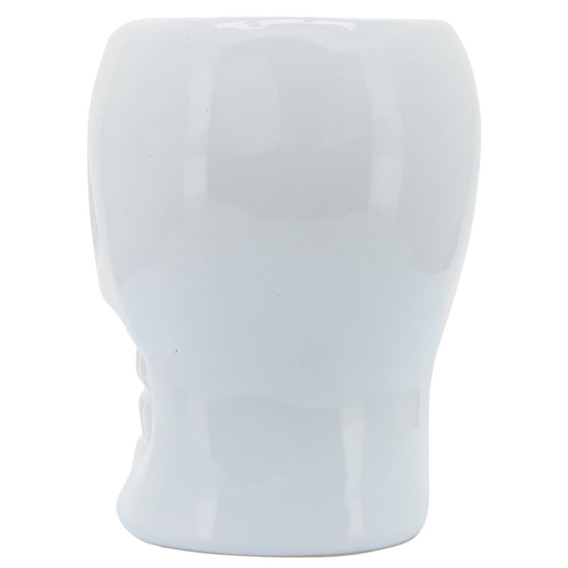 Cer, 6" Skull Vase, White image number 4