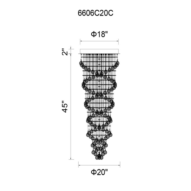 Double Spiral 6 Light Flush Mount With Chrome Finish