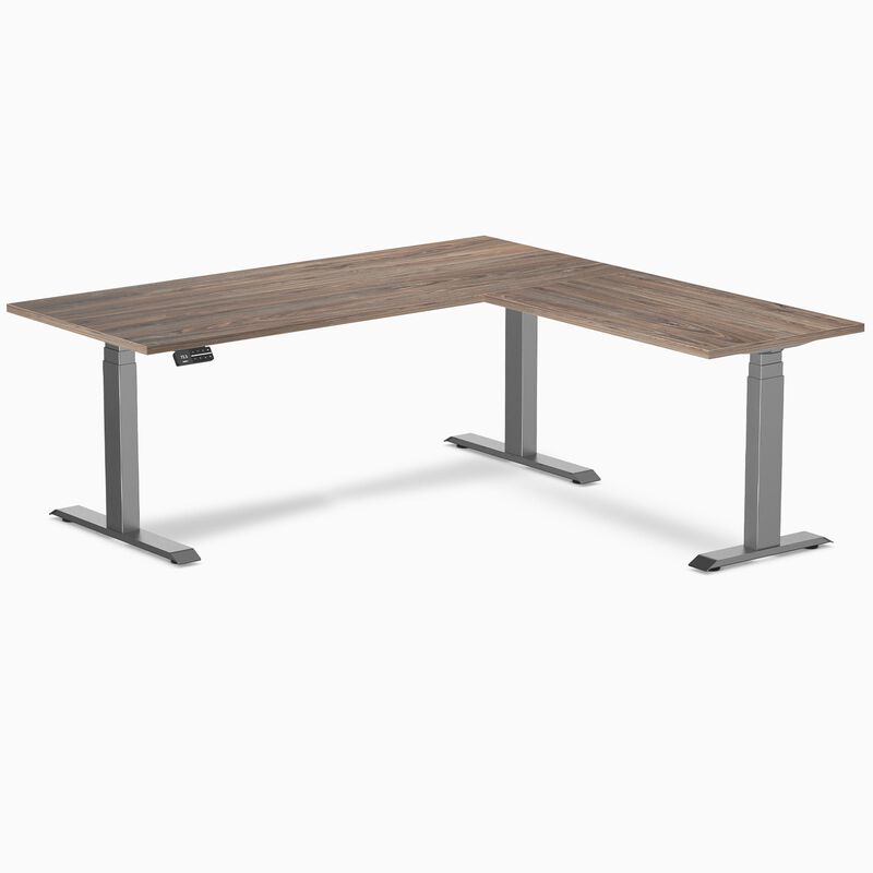 Desky Eco L-Shape Laminate Sit Stand Desk image number 0