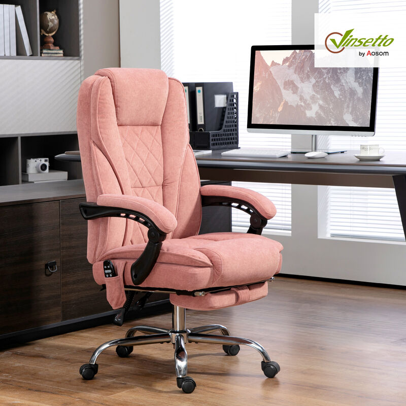 Hivvago Heated Massage Office Chair with Recline and Footrest image number 1