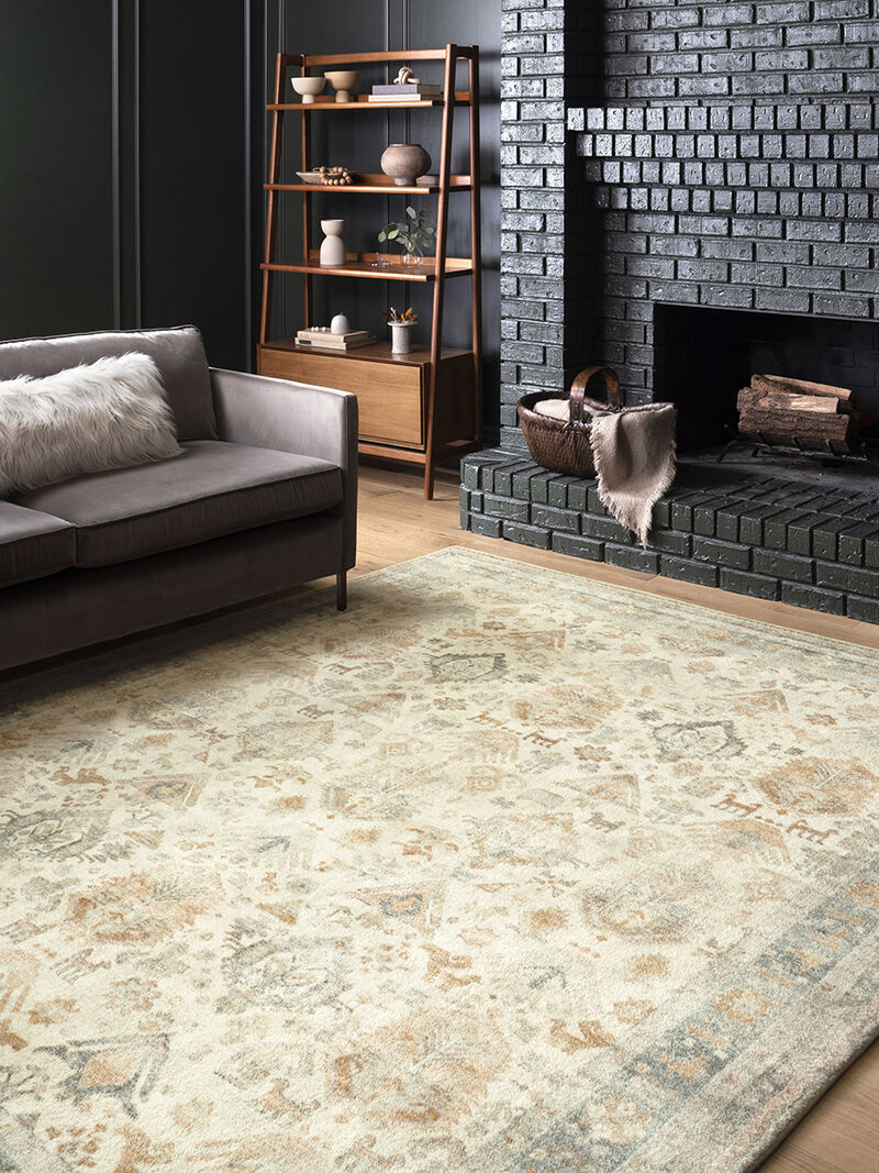 Rosette ROS01 Beige/Multi 3'3" x 5'3" Rug