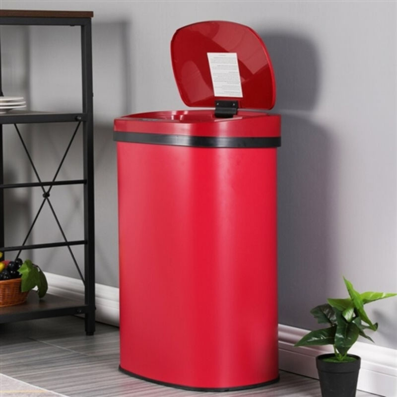 13 Gallon Stainless Steel Motion Sensor Trash Can with Automatic Lid