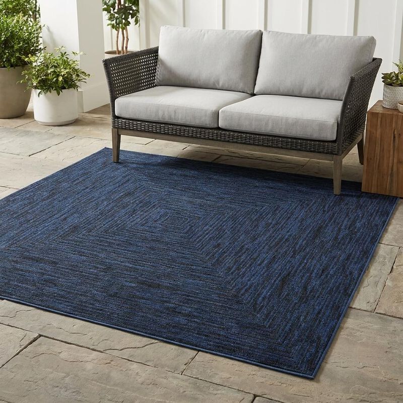 HomeRoots Square Indoor Outdoor Area Rug image number 1