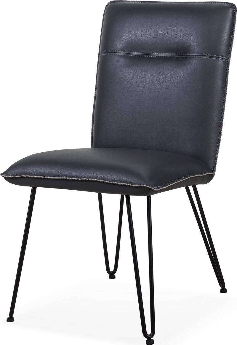 Demi Hairpin Leg Modern Dining Chair in Cobalt - Set of 2