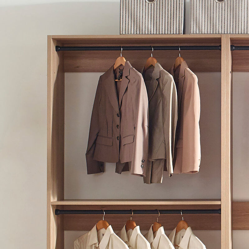 Prosper Oak Freestanding Walk in Wood Closet System