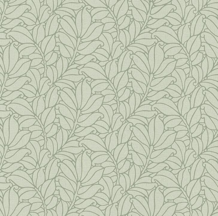 Coraline Green Leaf Wallpaper