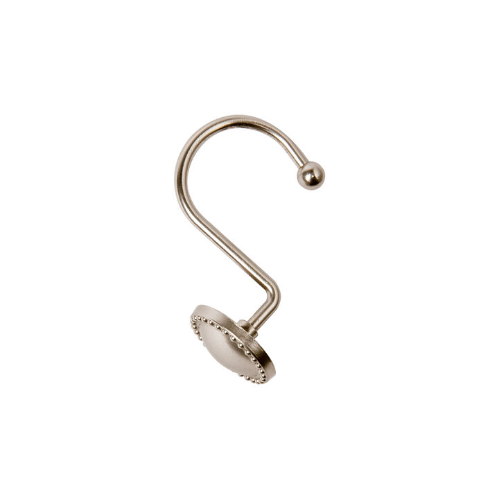 Utopia Alley Rust-Proof Zinc Shower Curtain Hooks, Shower Hooks Hangers for Bathroom, Kitchen Utensils, Curtains, Clothing, Towels etc - Set of 12