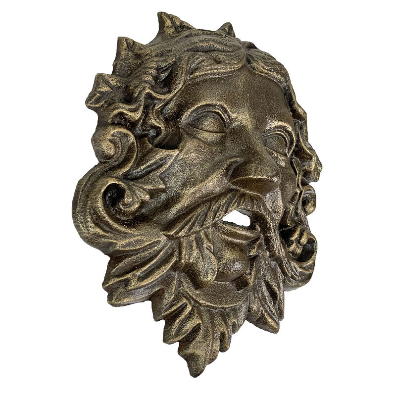 Cast Iron Green Man Wall D&eacute;cor - Bronze Finish - 9.75 inches Tall - Easy to Hang image number 1