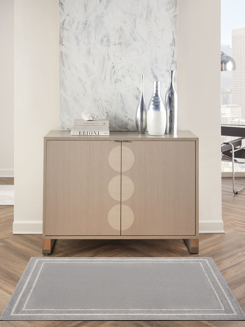 Nourison Essentials NRE02 Gray/Ivory 2'2" x 7'6" Rug