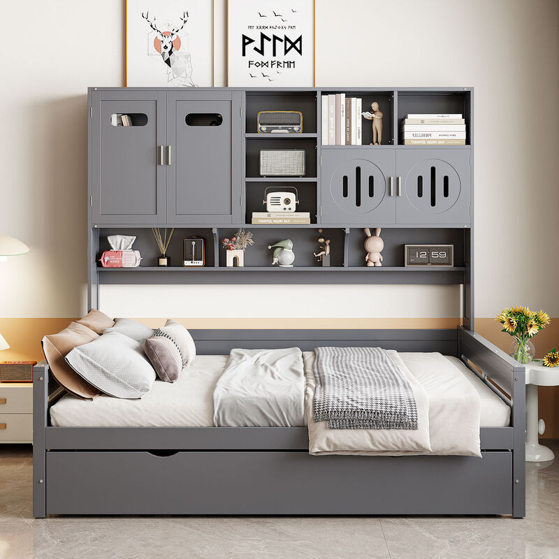 Merax Storage Daybed Bed with Trundle