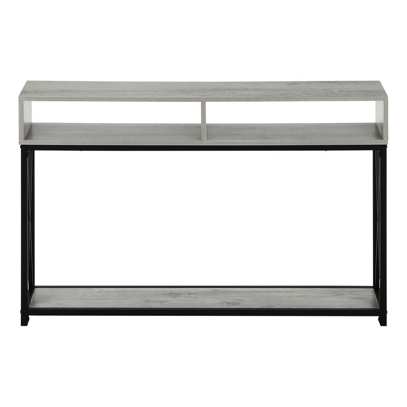 Monarch Specialties I 3572 Accent Table, Console, Entryway, Narrow, Sofa, Living Room, Bedroom, Metal, Laminate, Grey, Black, Contemporary, Modern image number 4