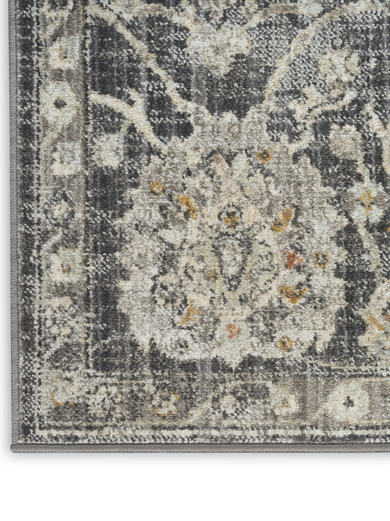 Oushak Home OUS01 Charcoal 2'3" x 7'6" Rug image number 4