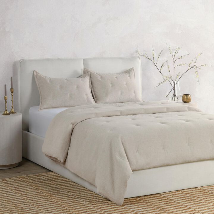 Talia Natural 3-Piece Queen Comforter Set