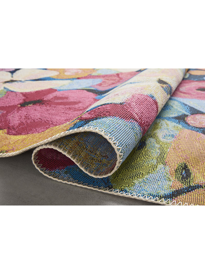 Botancical BOT02 Navy/Multi 18" x 18" Sample Rug