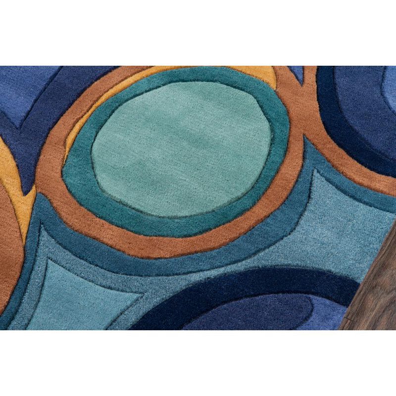 Momeni Contemporary Rectangle Area Rug, Blue, 8' X 11'