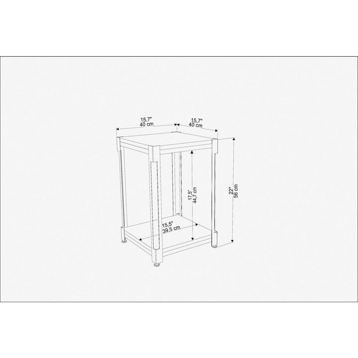 Decorotika Zenas Side End Table - Ephesus Gold