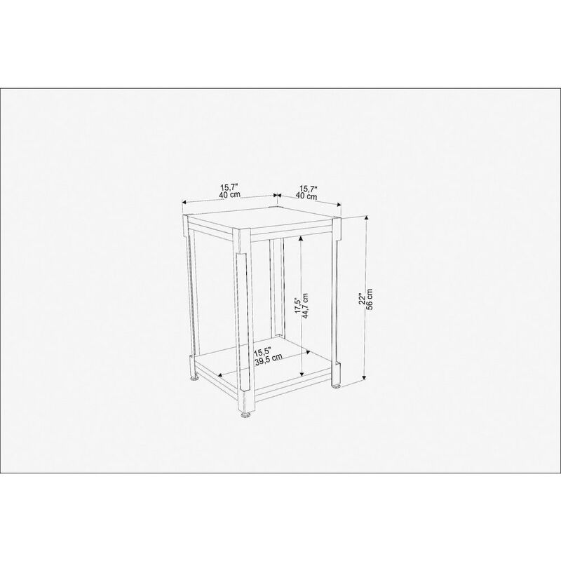 Decorotika Zenas Side End Table - Bendire Black