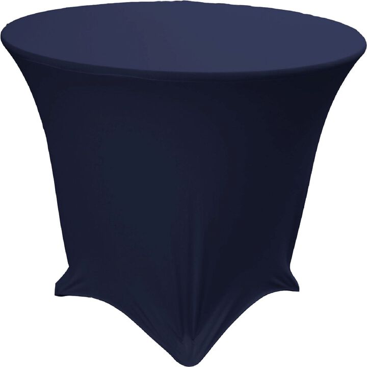 Round Stretch Spandex Tablecloth for Wedding, Party and Restaurant Table Decor