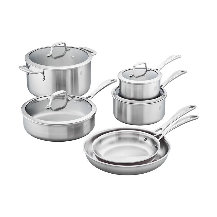 ZWILLING Spirit 3-ply 10-pc Stainless Steel Cookware Set
