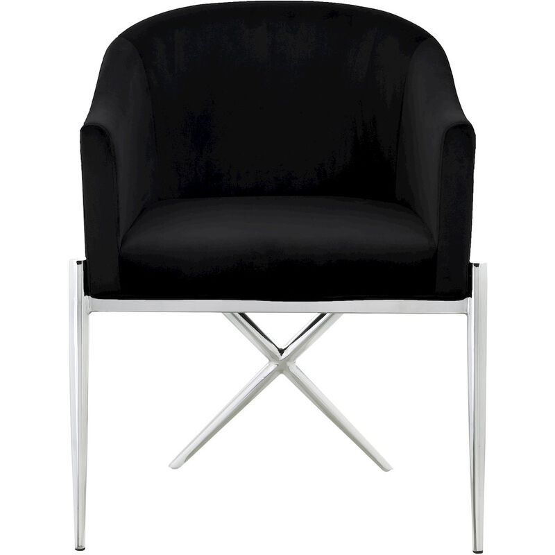 Meridian Furniture Xavier Black Velvet Dining Chair