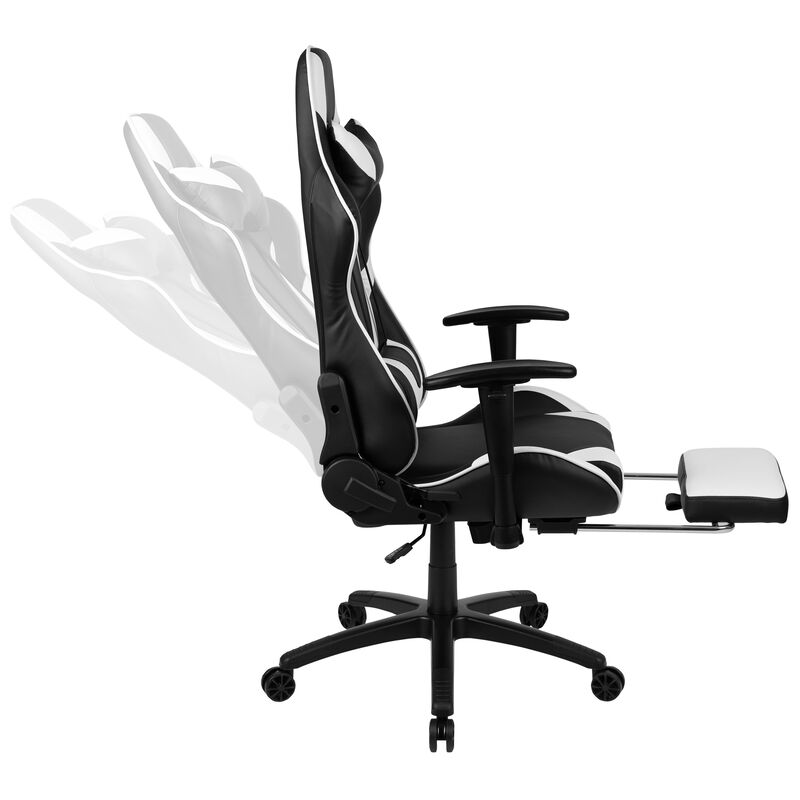 X30 Gaming Chair Racing Office Ergonomic Computer Chair with Reclining Back and Slide-Out Footrest in   LeatherSoft image number 6