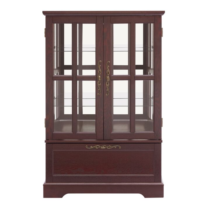 Bopfud LED Lighted Curio Display Cabinet