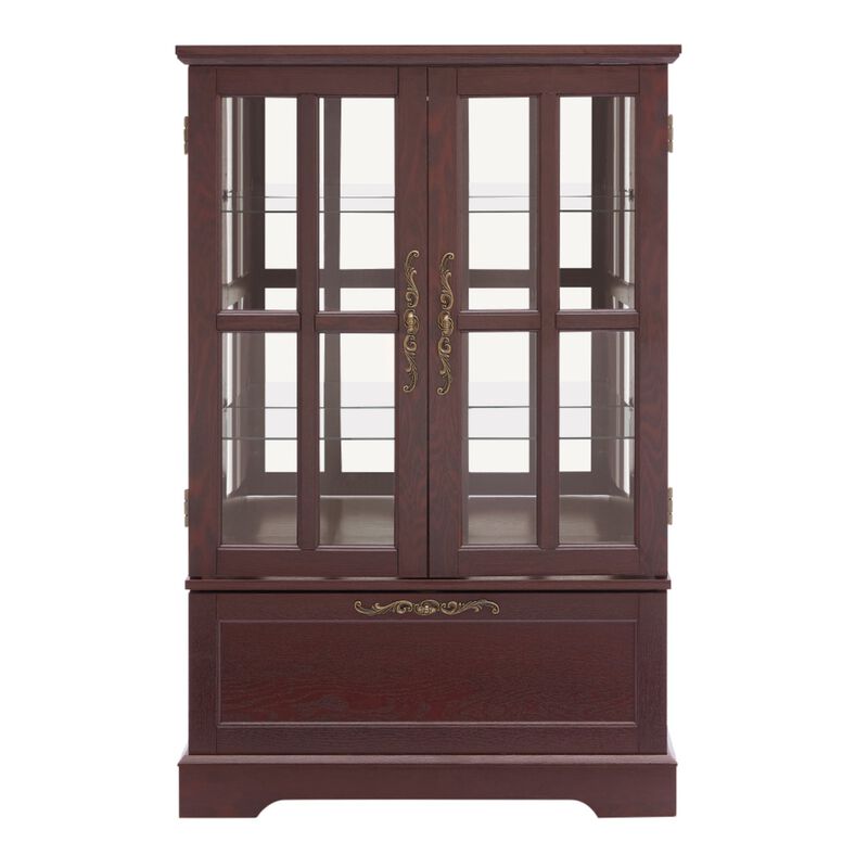 Bopfud LED Lighted Curio Display Cabinet image number 0